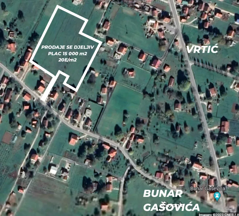 Prodaje se djeljiv plac 15 000 m2 u Kličevu
