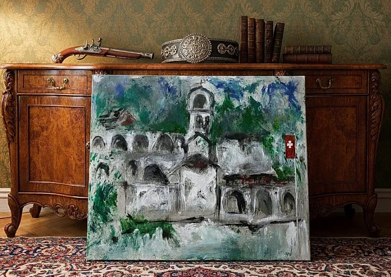 Cetinjski manastir ulje na platnu 
