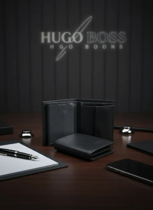 Retro kozni novcanik Takulin Hugo Boss
