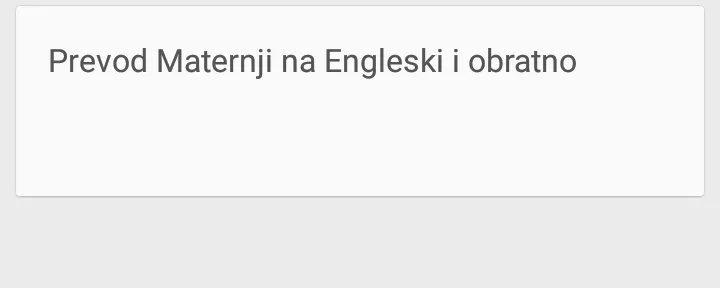 Prevodi sa maternjeg na engleski i obratno