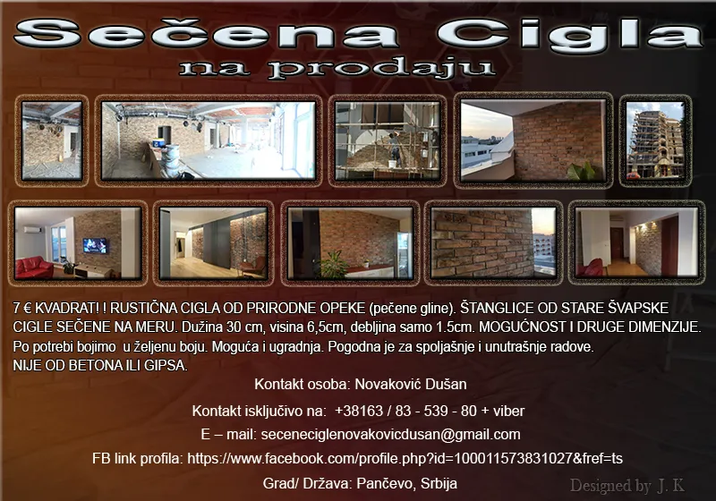 Sečena Cigla na prodaju