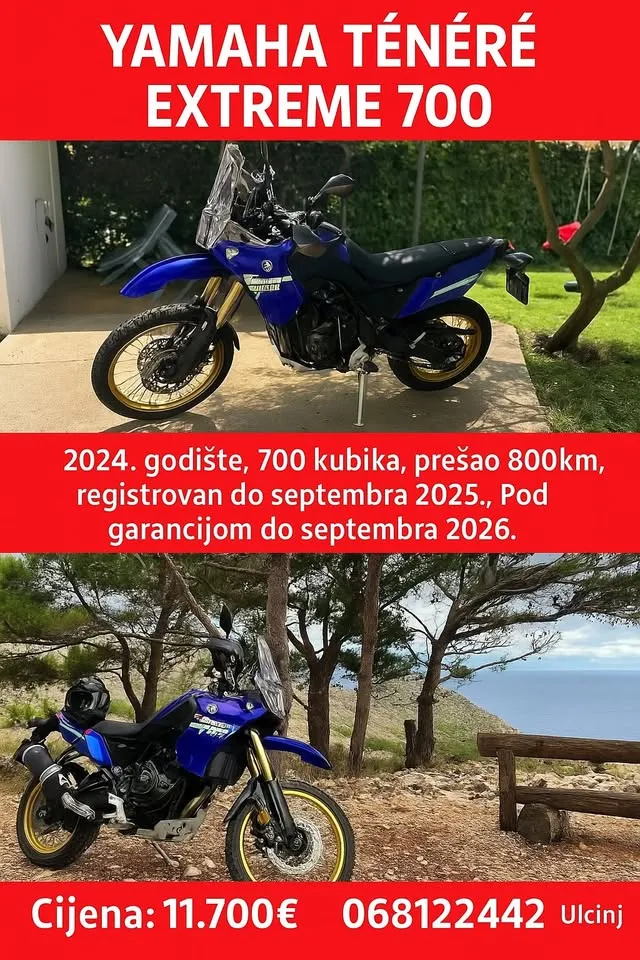 Prodajem motor Yamaha Tenere Extreme, kao nov