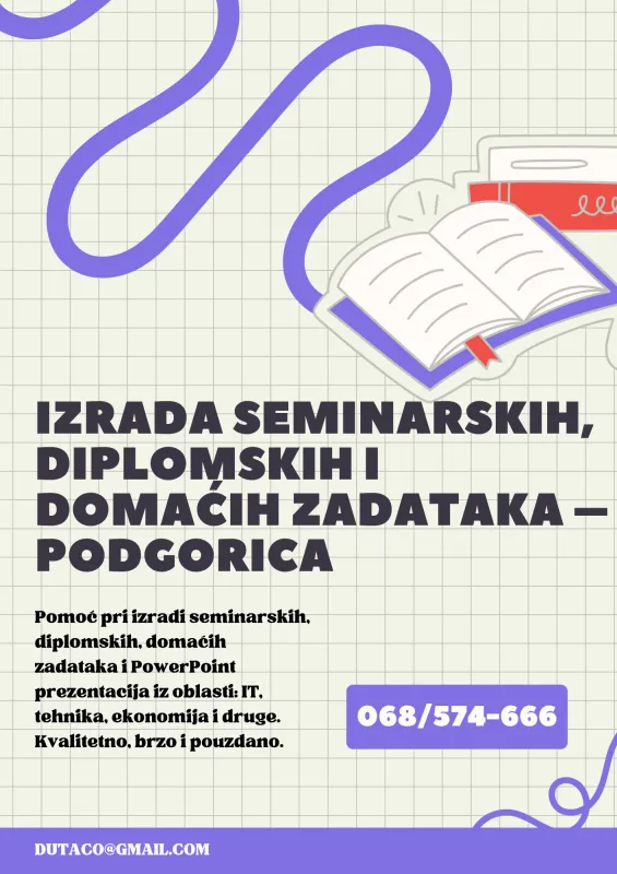 Izrada seminarskih, diplomskih i domaćih zadataka
