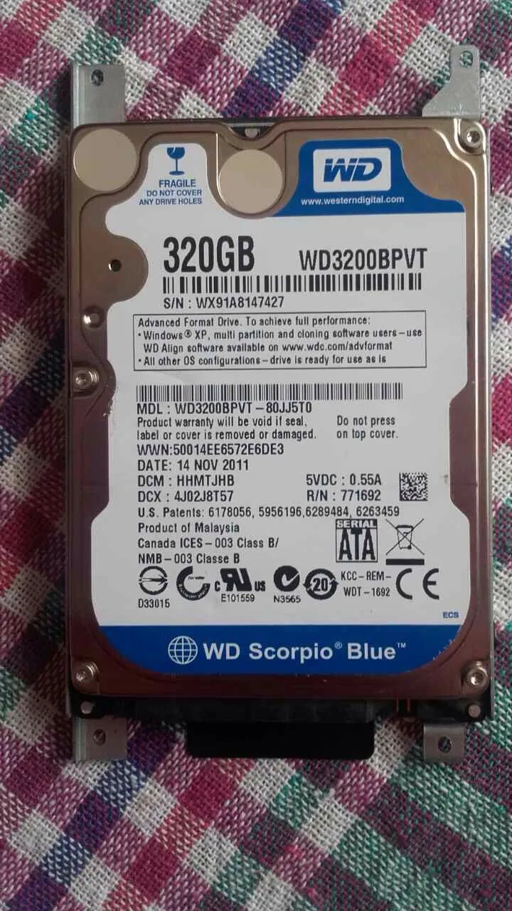 320 GB SATA HDD Hard Disk