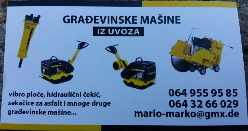 Gradjevinske Masine iz Uvoza