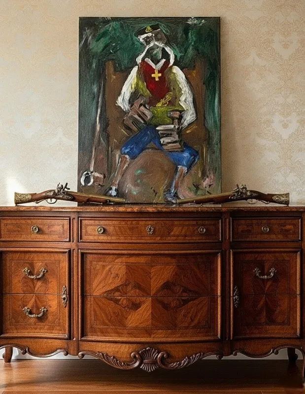 Crnogorski serdar ulje na platnu 90 x 60 cm