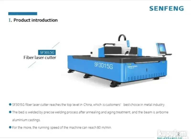 Fiber laser za sečenje metala Senfeng 3000w