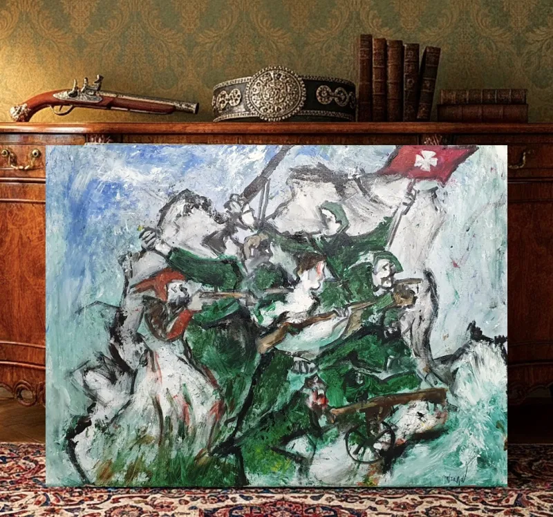 Mojkovacka bitka ulje na platnu
