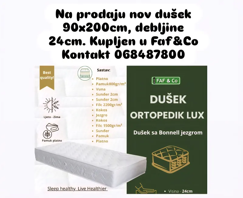 Nov dušek na prodaju 90x200