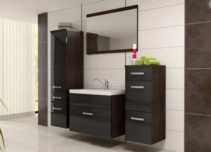 Kupatilo set EVO I venge/ crna sjaj RASPRODAJA- NOVO CIJENA 261,75,- EURO